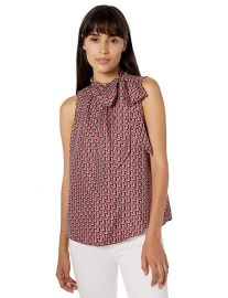 Joie - Pascale Geometric Tie Neck Blouse at Saks Fifth Avenue